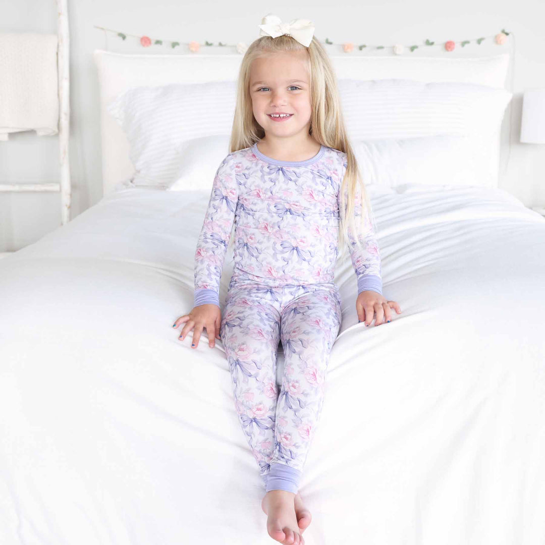 Leighton's Lavender pajamas for girls two piece set 
