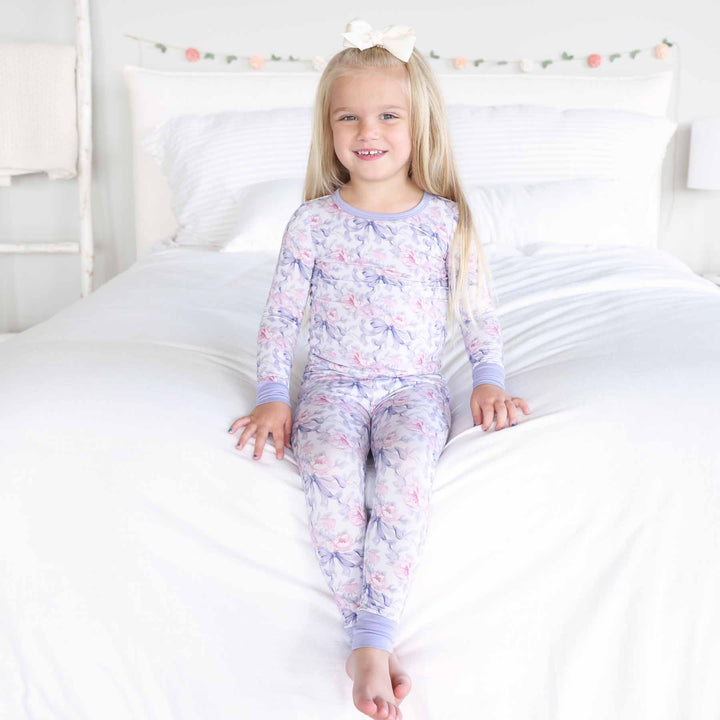 Leighton's Lavender pajamas for girls two piece set 