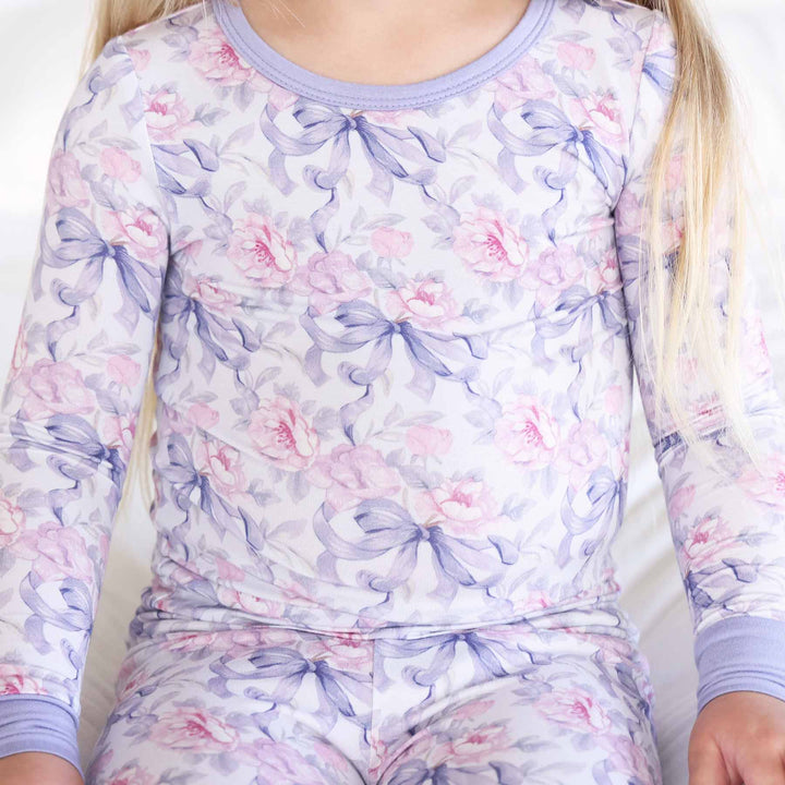 girls two piece pajama set leighton's lavender 