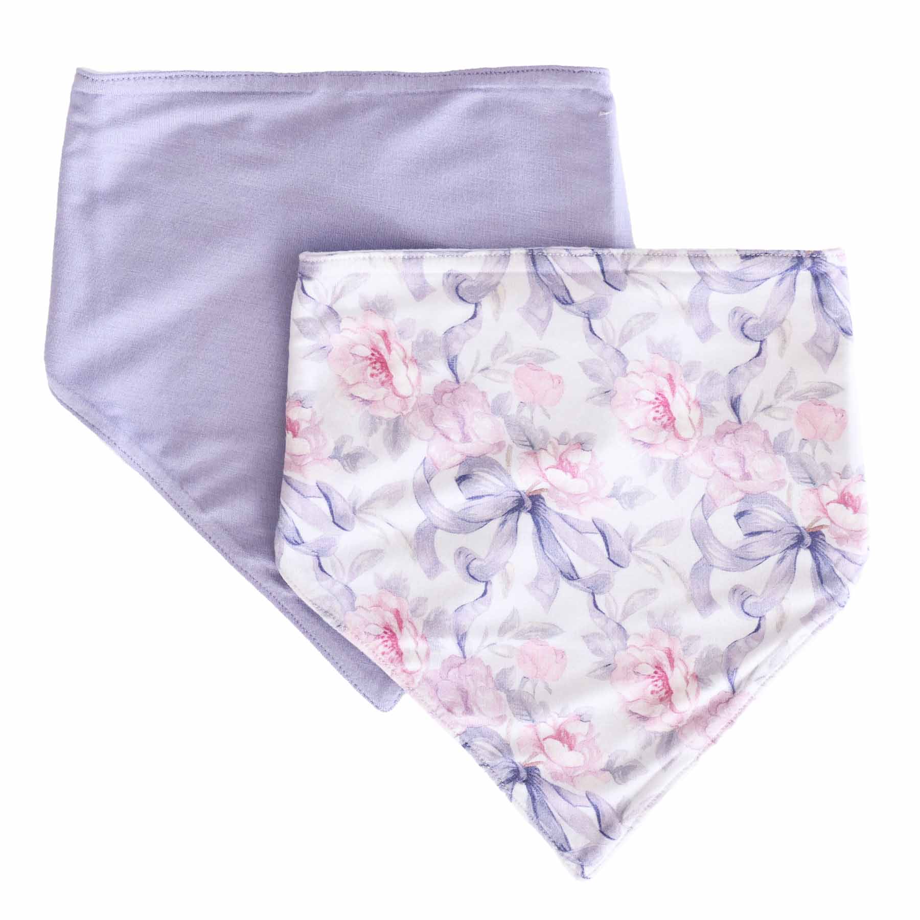 Leighton's Lavender 2pc Bandana Bibs