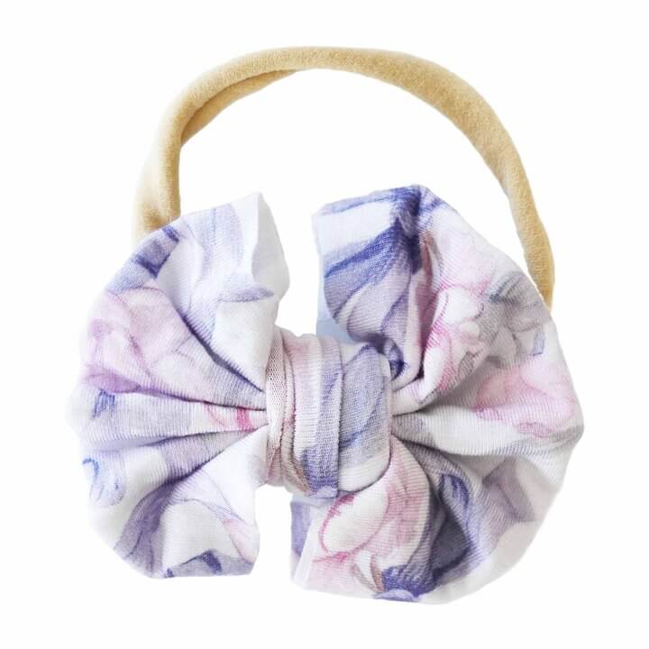 Leighton's Lavender Knit Bow Headband