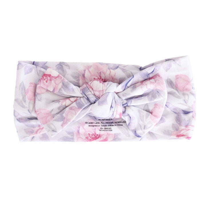 leighton's lavender knit large bow headwrap