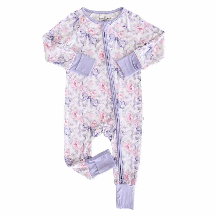 convertible zip romper leighton's lavender 