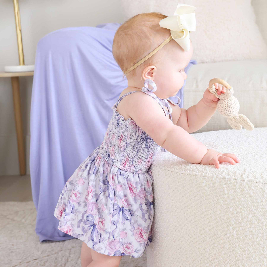 leighton's lavender skirt bodysuit for babies and toddlers 