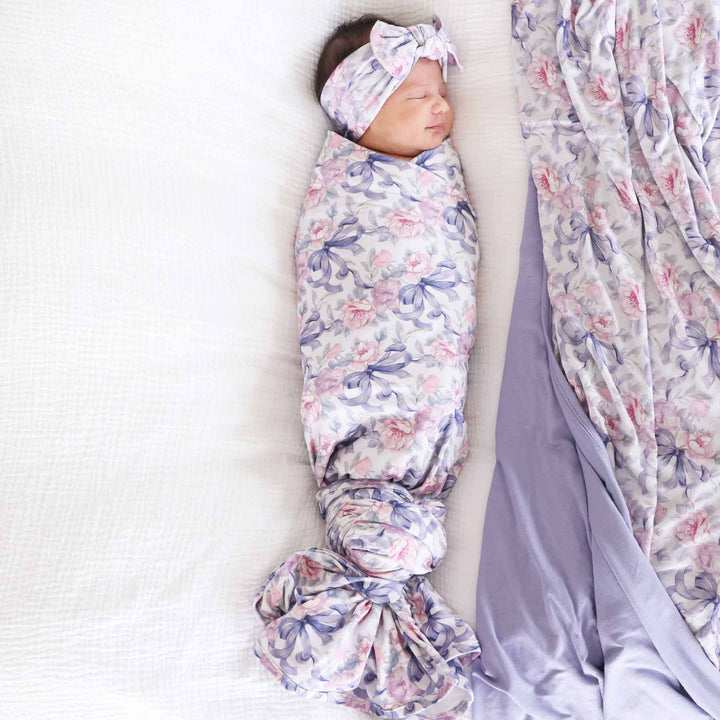 baby bow headwrap leighton's lavender