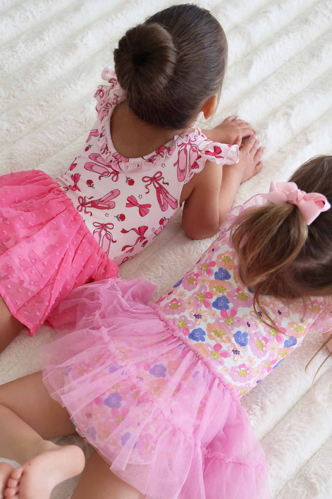 ballerina shoe and floral leotards for girls 