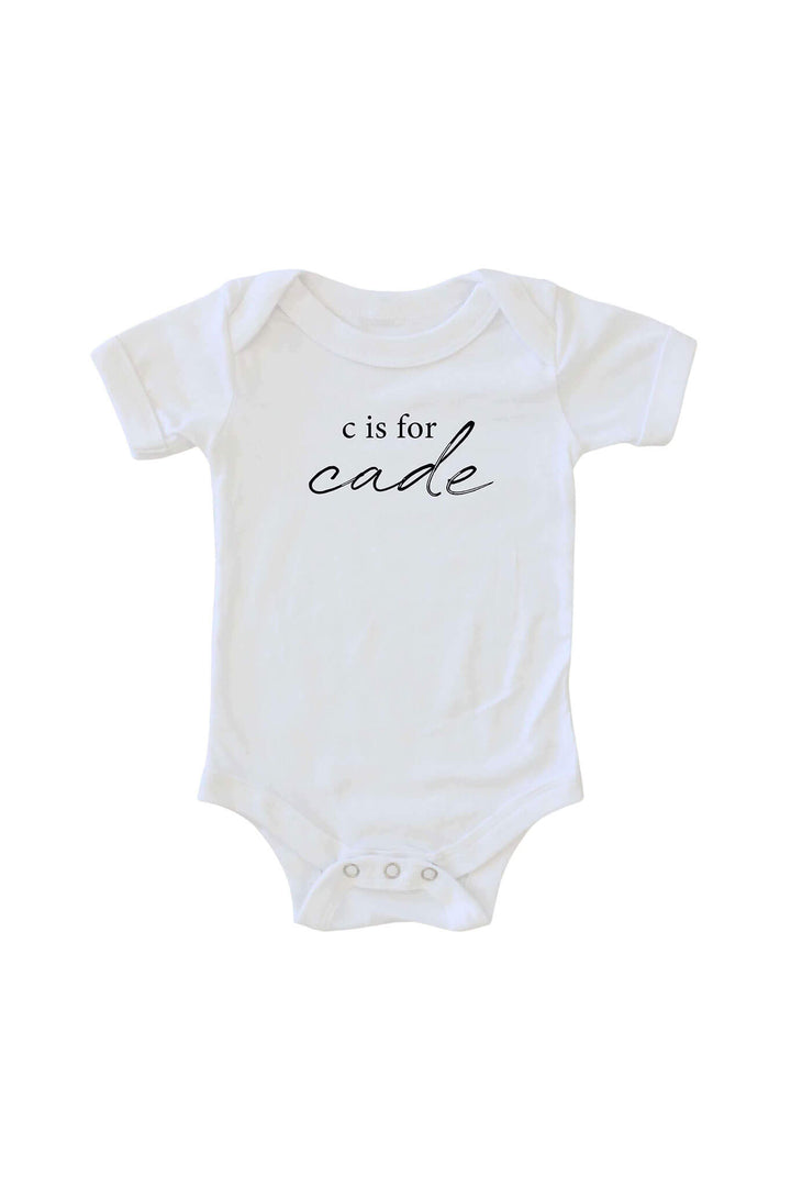 personalized graphic bodysuit white 
