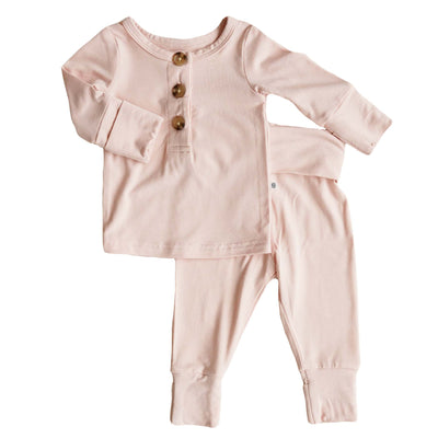 2pc Bamboo Button Top & Bottom for Girls