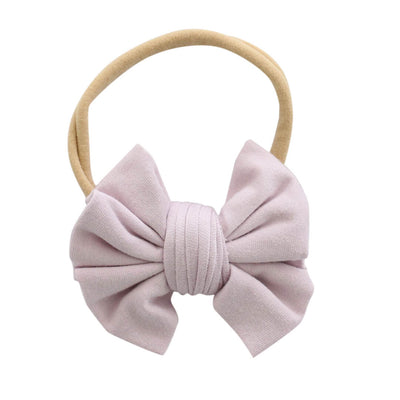 light lavender knit bow headband 