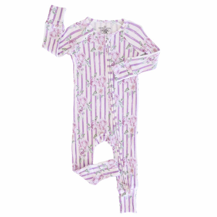 lila's lilacs bamboo waffle convertible zip romper
