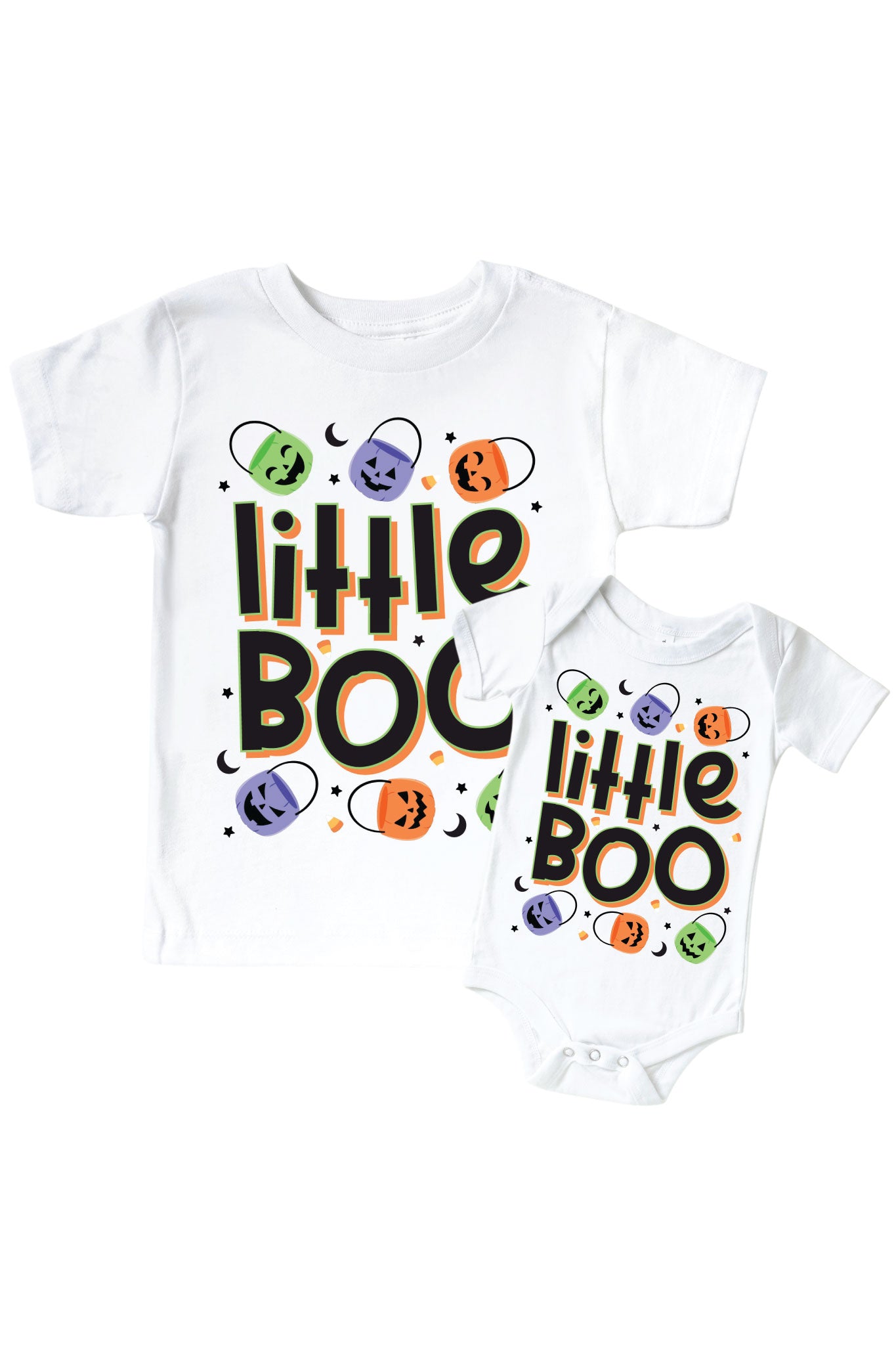 'Little Boo' Halloween Graphic Bodysuit & Kids' Tee