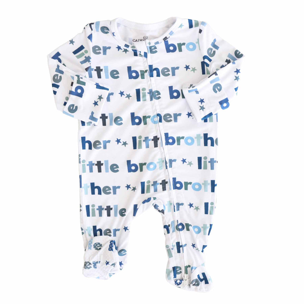 little brother zipper footie for babies 