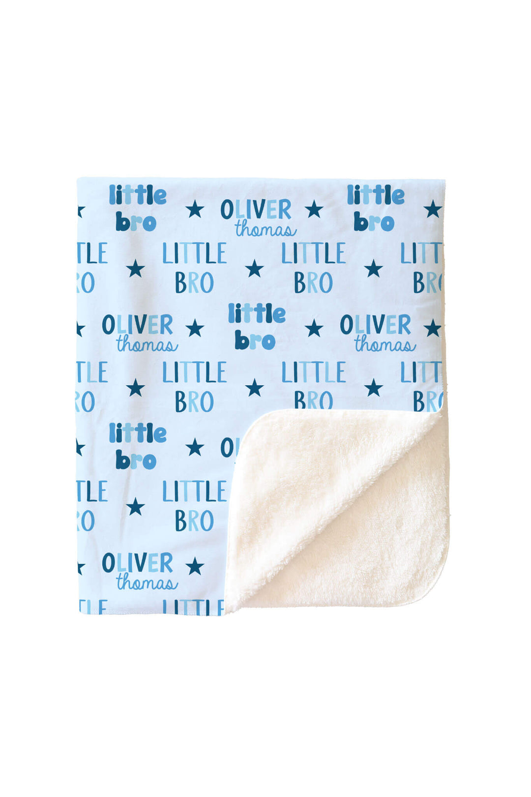Little Bro Personalized Kids Sherpa Blanket