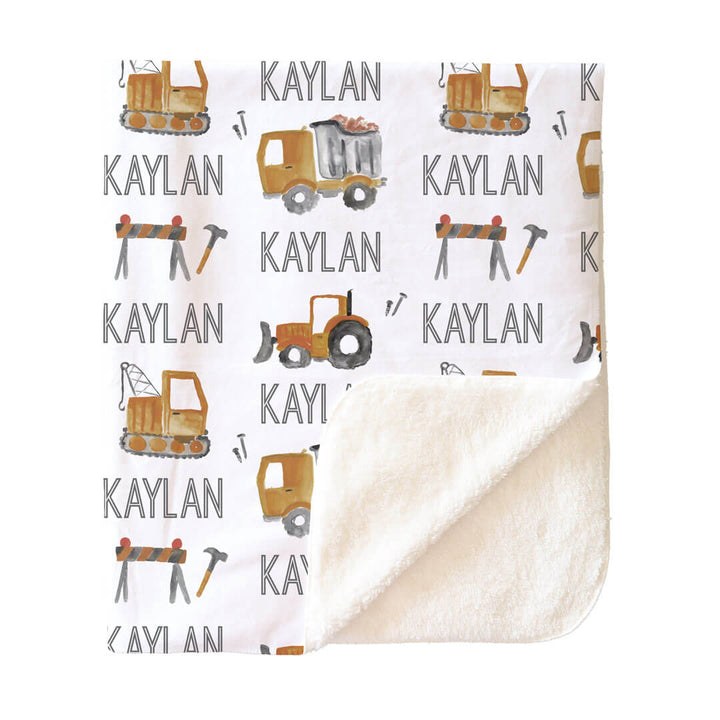 Little Digger Personalized Toddler Blanket