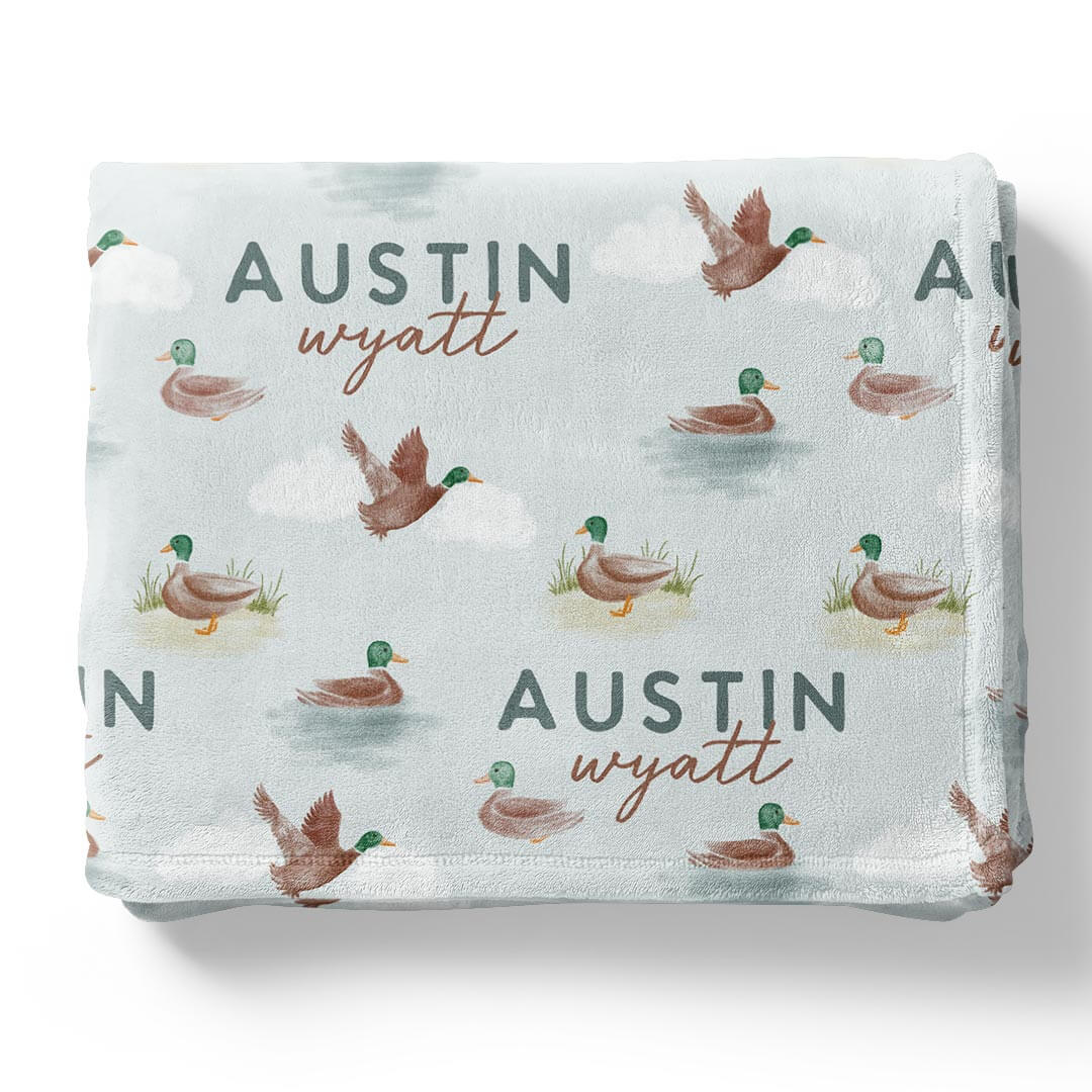 little duckling personalized kids blanket 