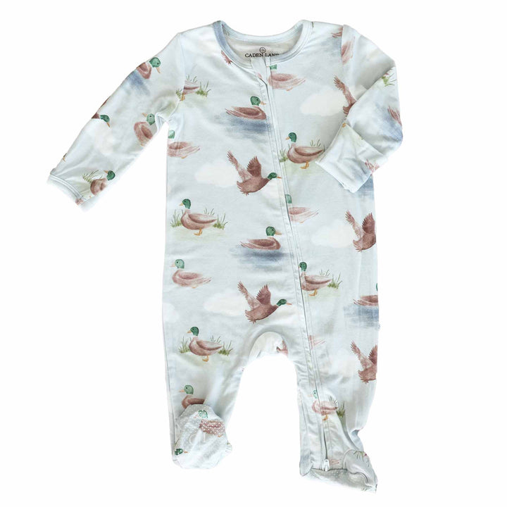 little duckling zipper footie 