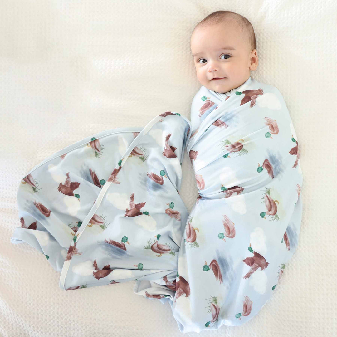 oversized swaddle blanket ducks 