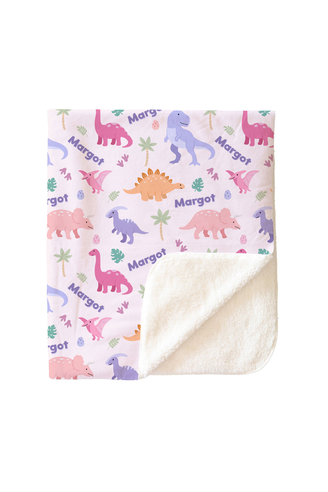 little fossil pink sherpa blanket for girls 