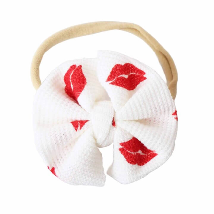 little kisses knit bow headband 