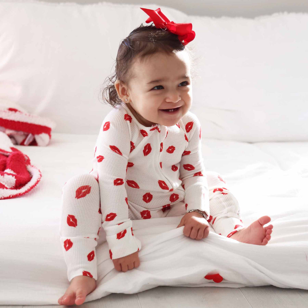 little kisses bamboo waffle convertible zip romper 