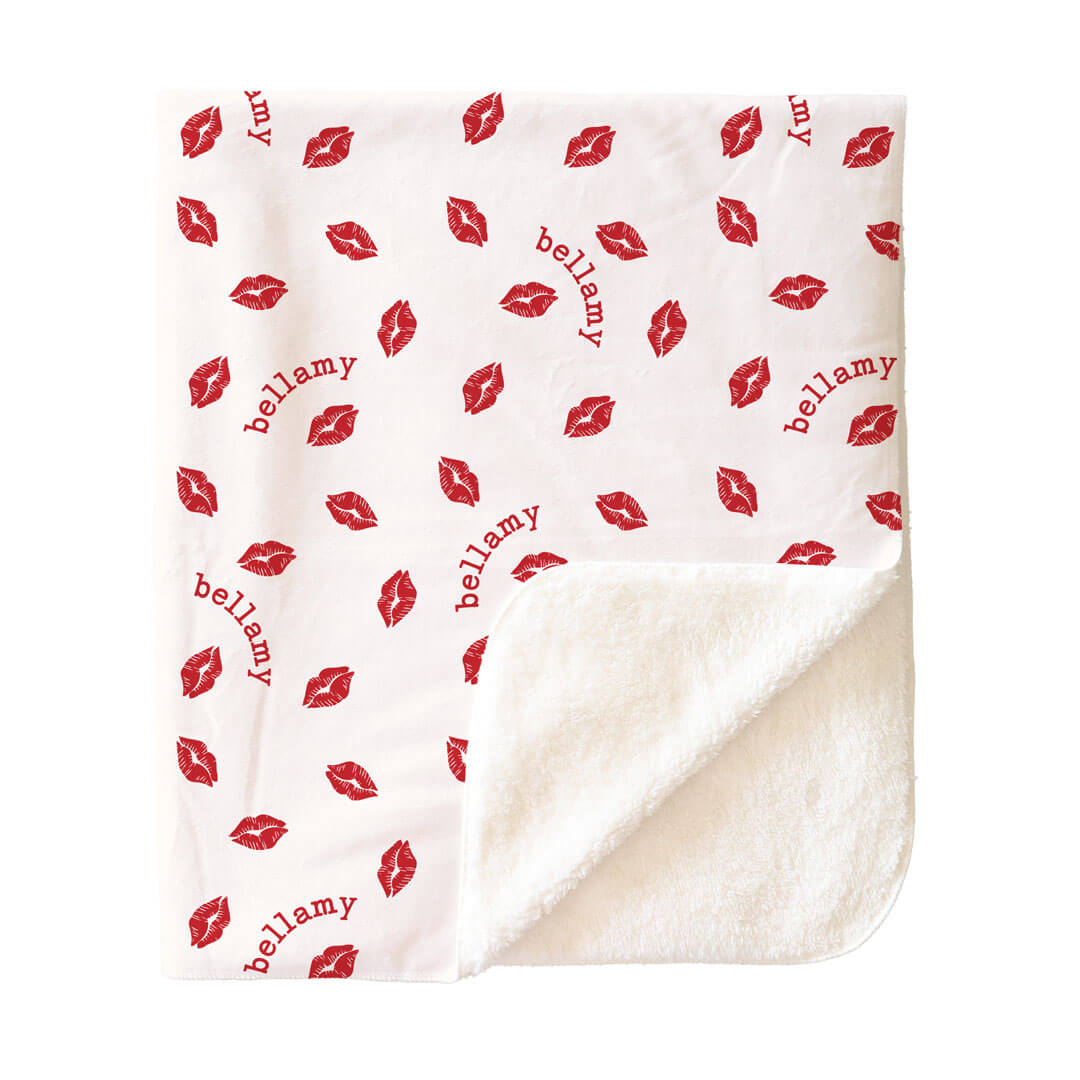 little kisses personalized sherpa blanket for kids 
