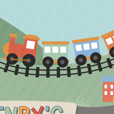 Kids' Playroom Rug | Little Train Town
