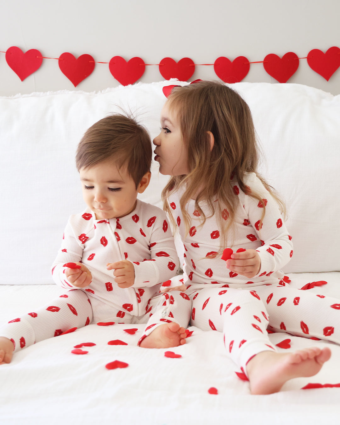 LITTLE KISSES SIBLING MATCHING PAJAMAS 