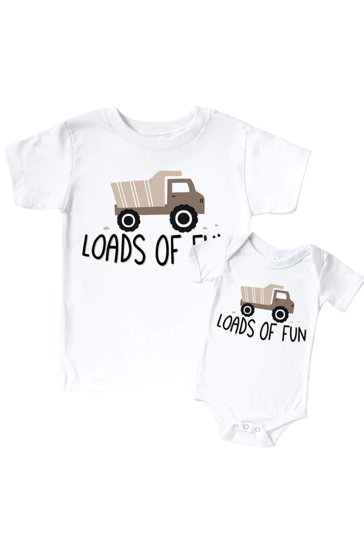 loads of fun graphic tee and bodysuit