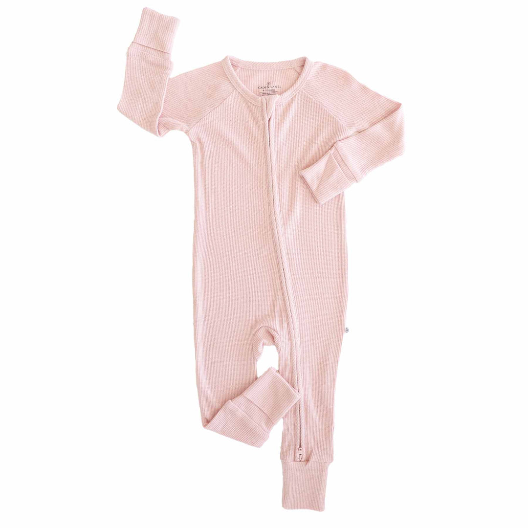 lotus nonpersonalized bamboo waffle convertible zip romper for babies and toddlers 