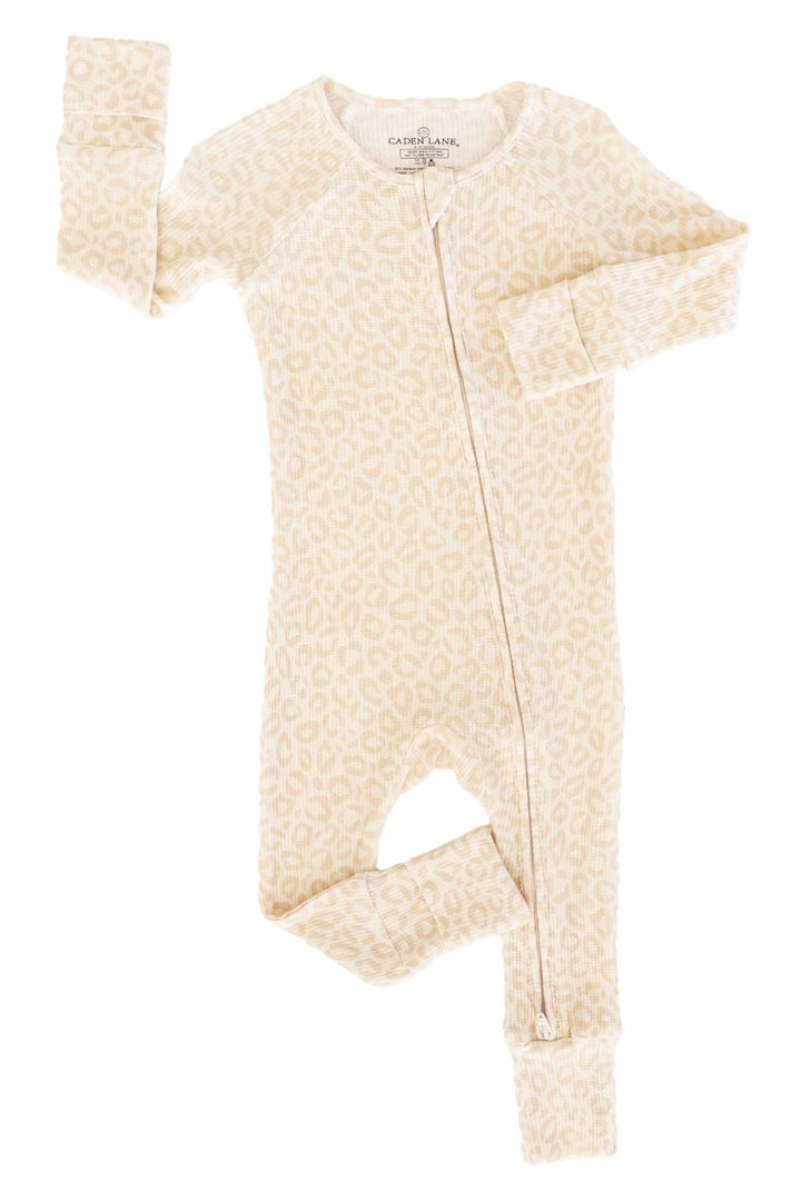 All Bamboo Waffle Zipper Footies