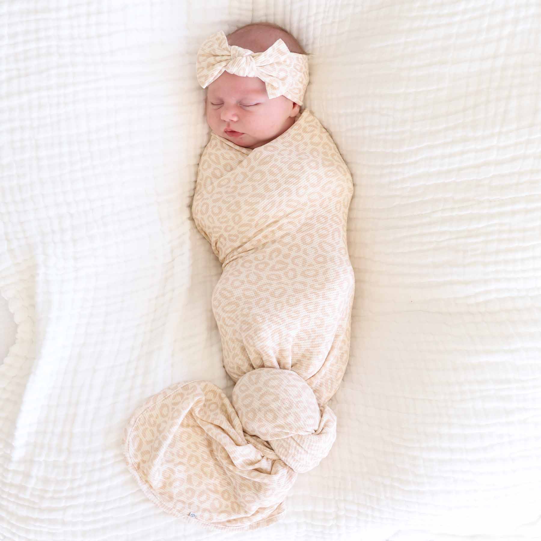 loevely leopardtan leopard print oversized swaddle blanket for babies 