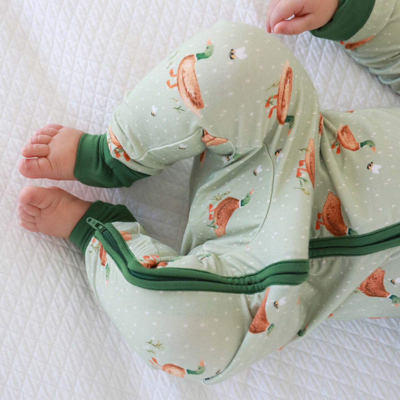 toddler duck romper pajamas 