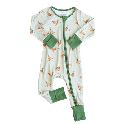 duck pajama romper for babies 