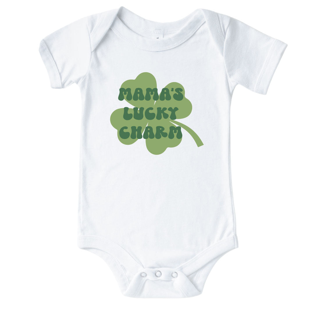 mama's lucky charm bodysuit for babies 