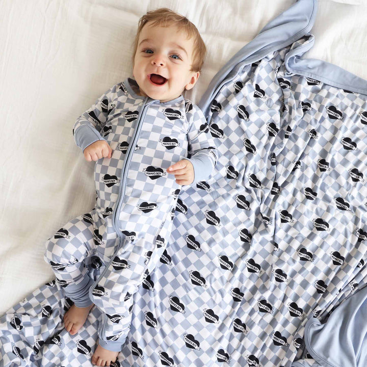 convertible zip romper pajama mama's boy