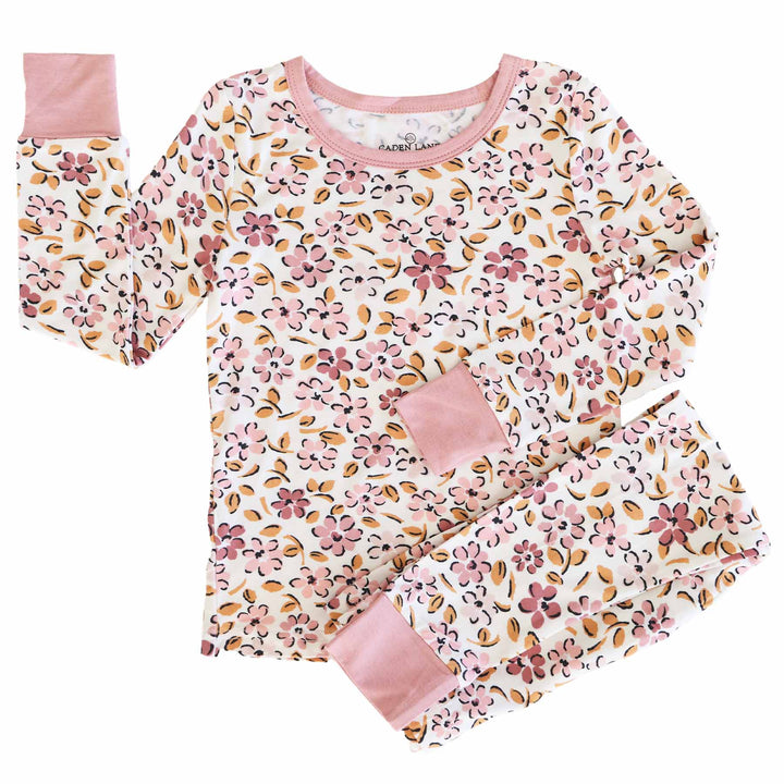 kids two piece pajama set mauvelous meadow