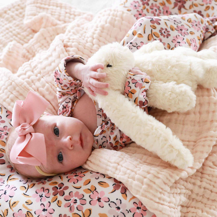 mauvelous meadow newborn gown 