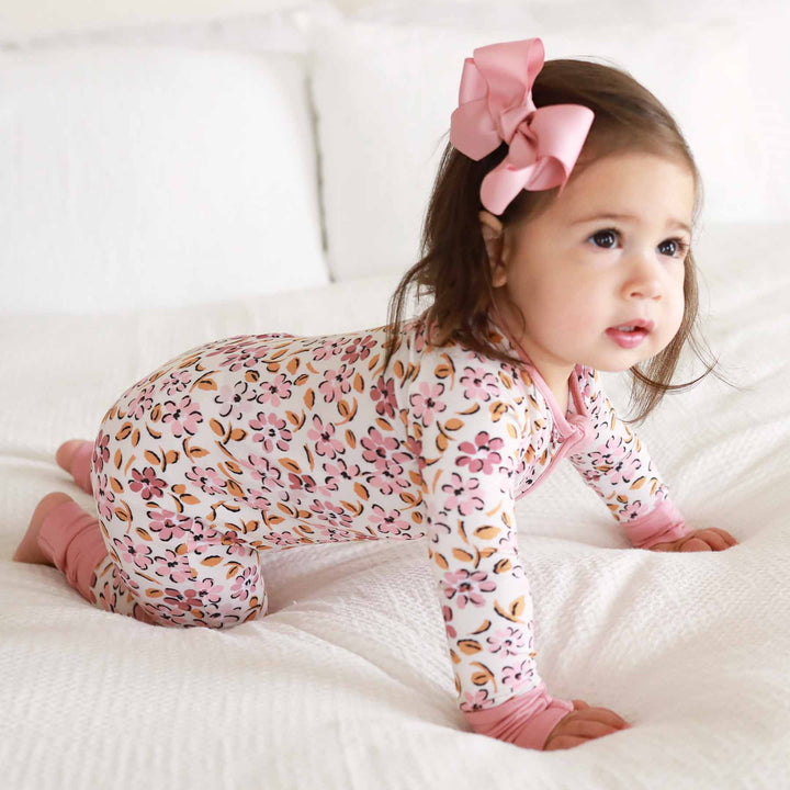 floral romper pajama for toddlers 