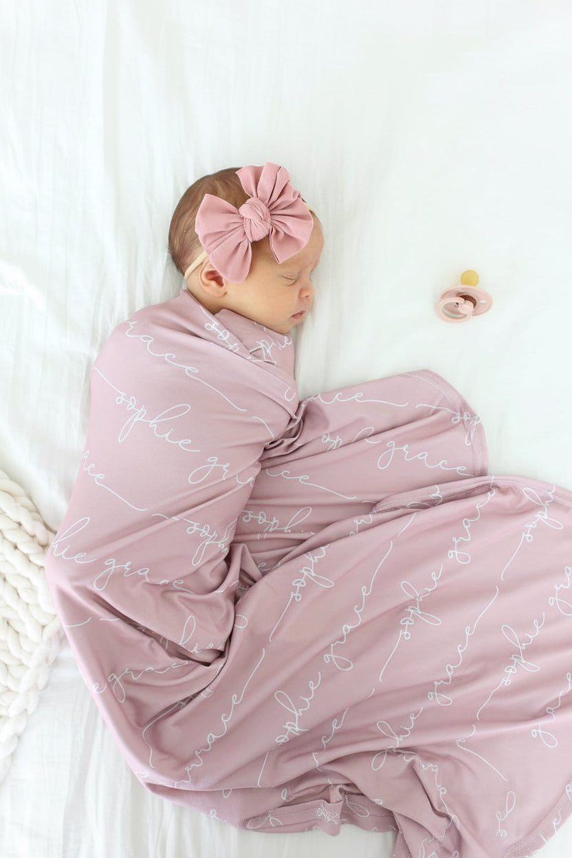 Personalized Baby Name Swaddle Blanket