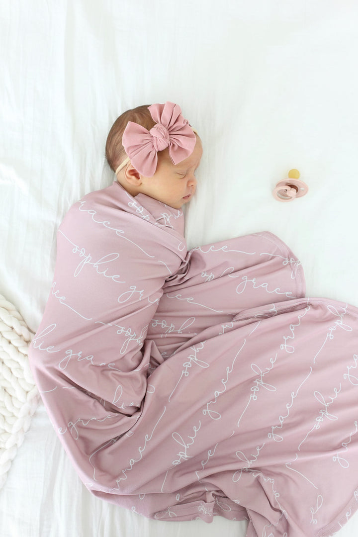 Personalized Baby Name Swaddle Blanket