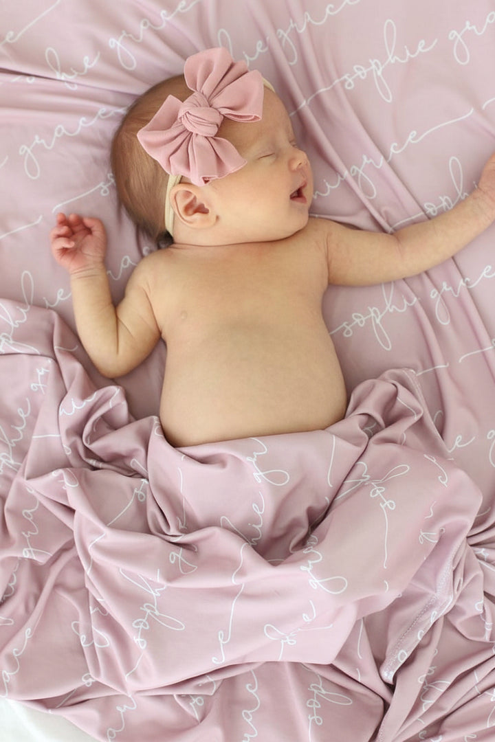 Personalized Baby Name Swaddle Blanket