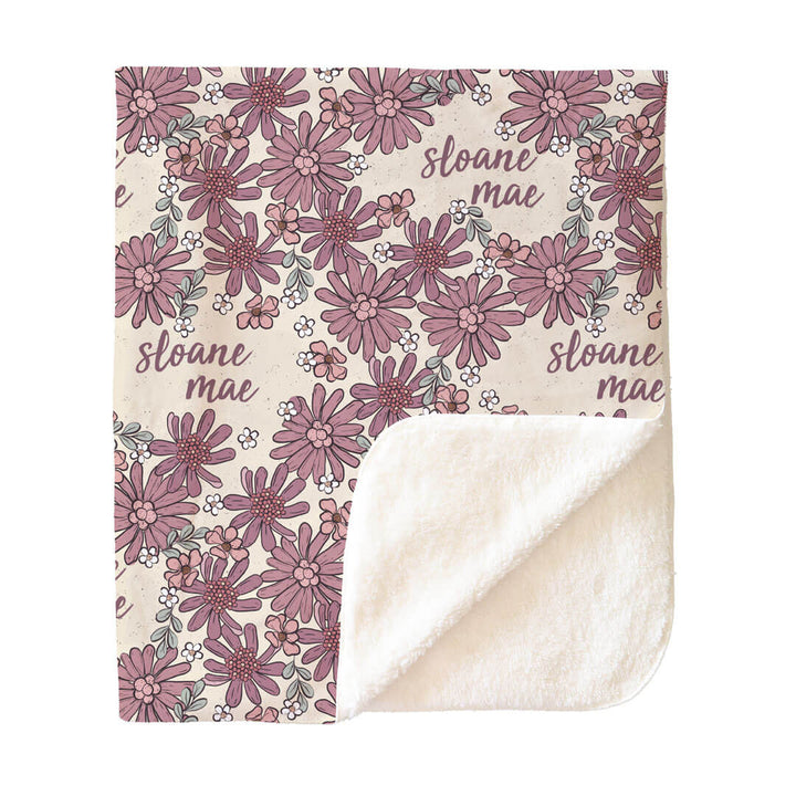Maya's Moody Floral Personalized Kids Blanket