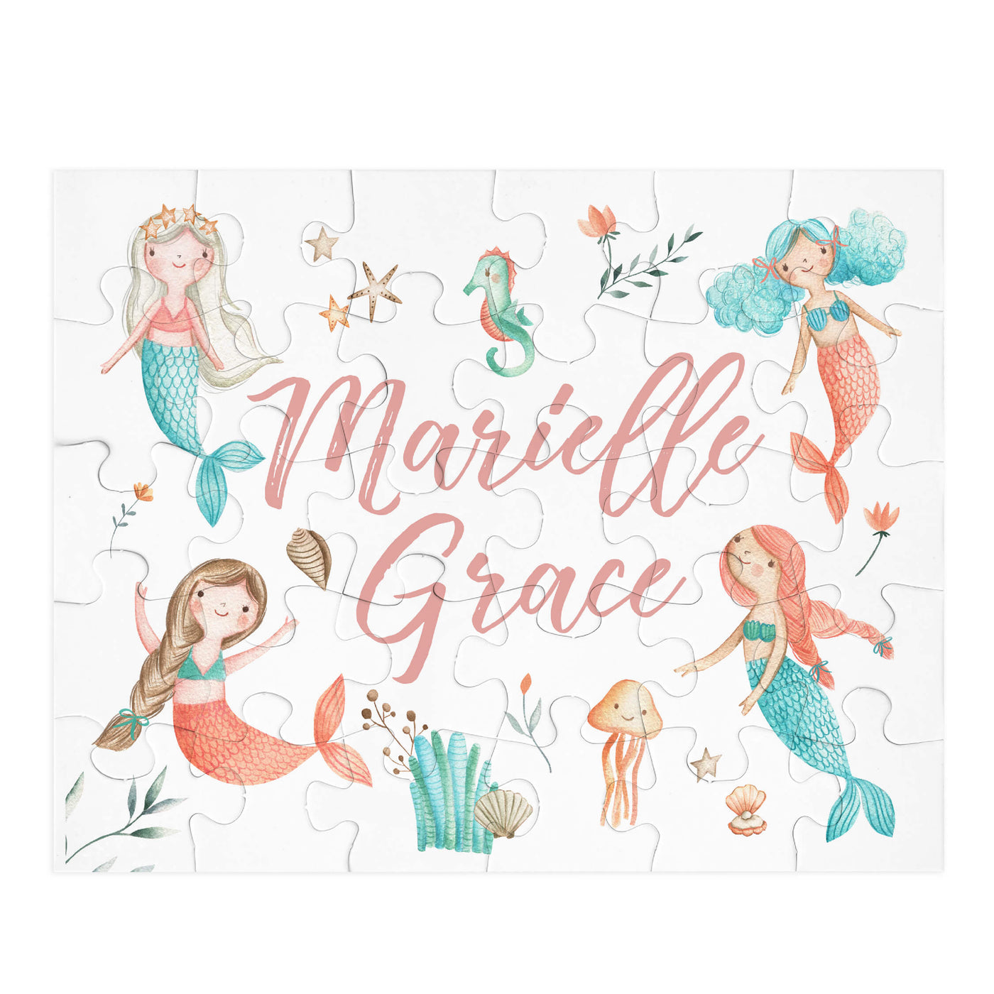 mermaid puzzle personalized