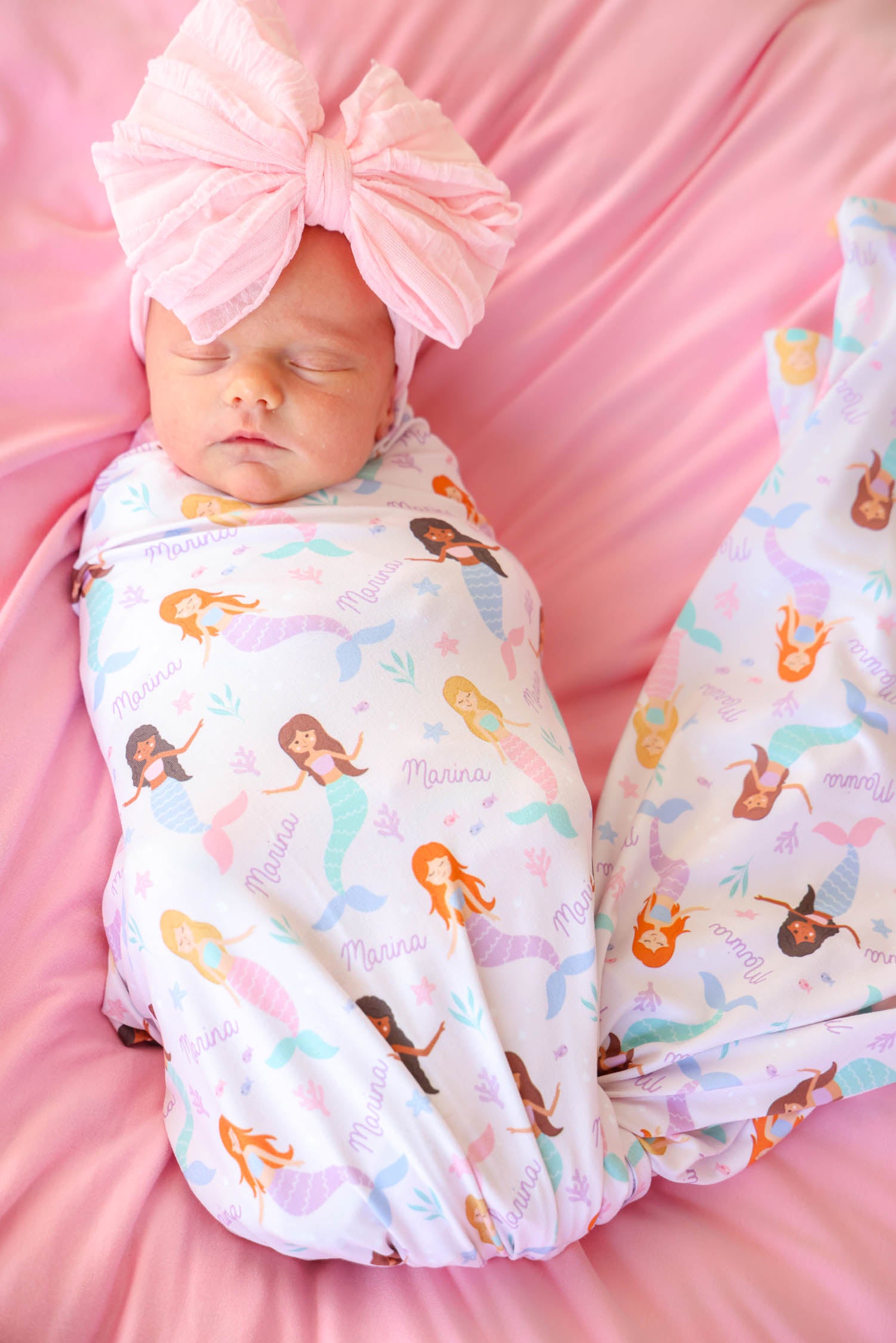 Personalized Swaddle Blanket | Let's Be Mermaids