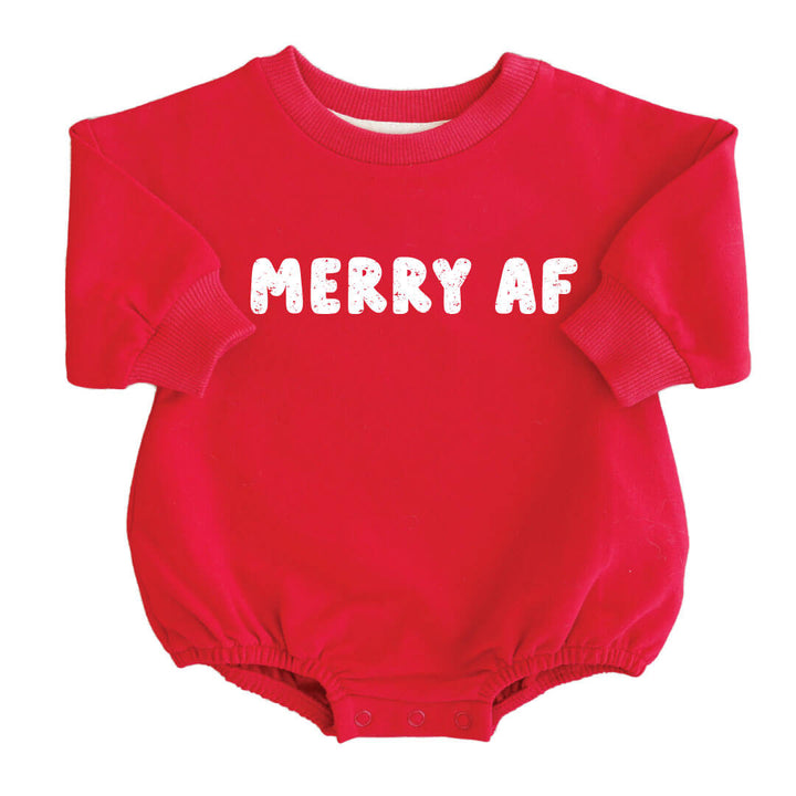 merry af long sleeve bubble romper 