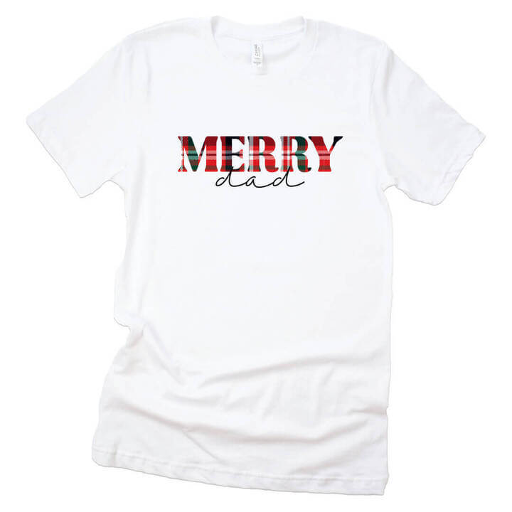 merry dad personalized graphic tee 