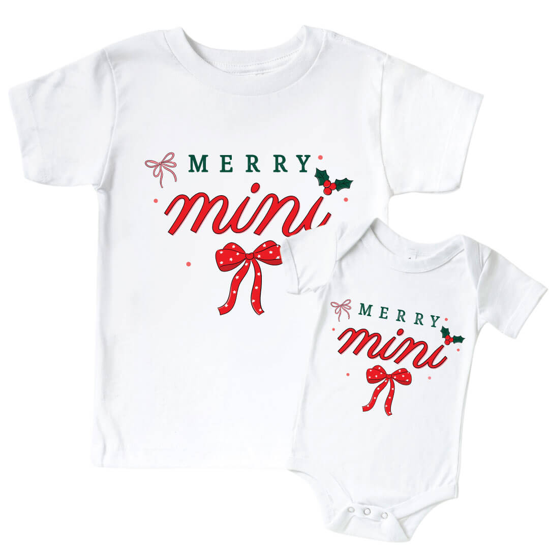 merry mini graphic bodysuit and t-shirt for kids 