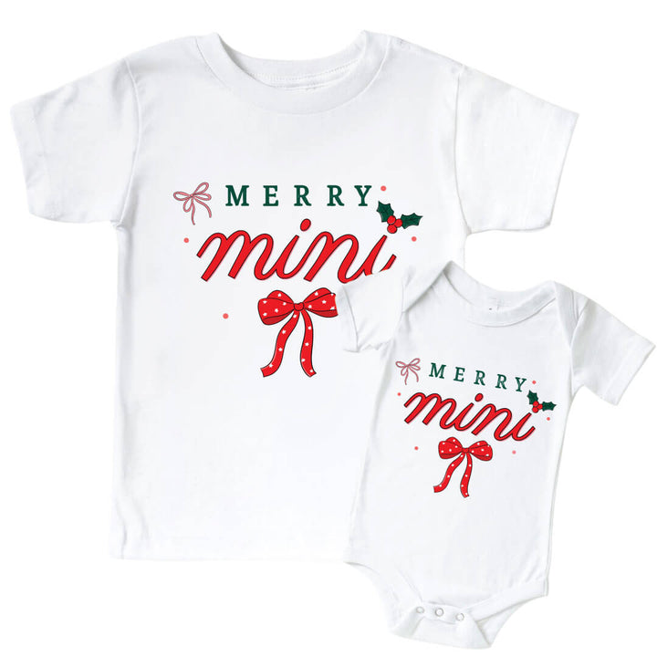 merry mini graphic bodysuit and t-shirt for kids 
