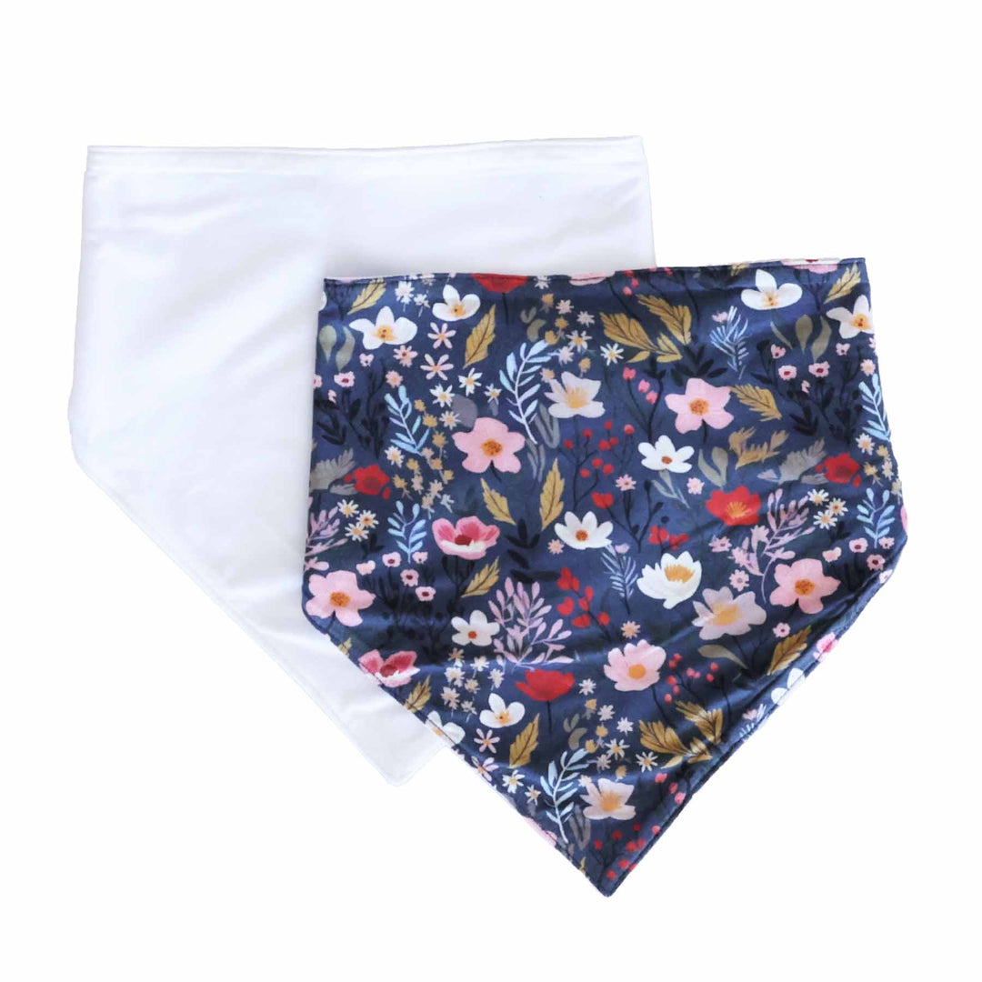 dark floral bandana bibs for babies