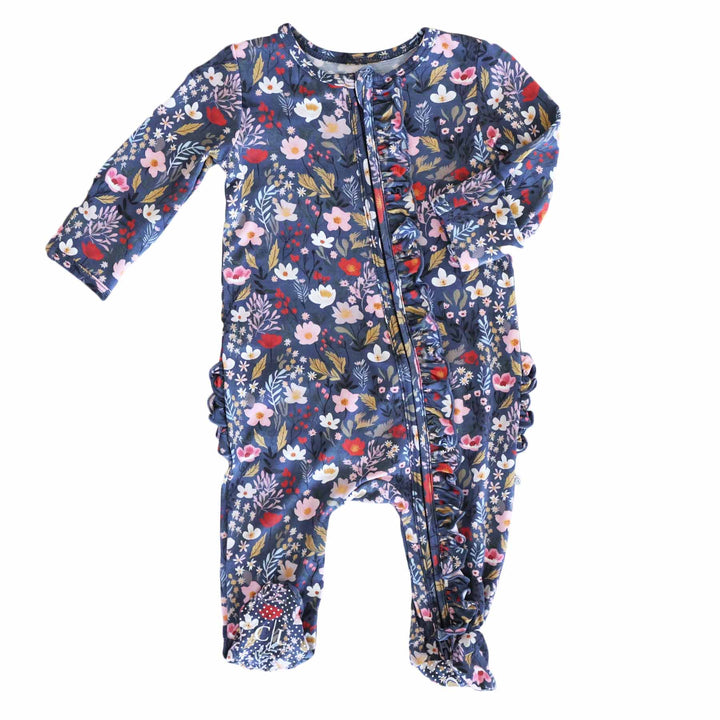 Girl Ruffle Zipper Footies - Best Sellers*